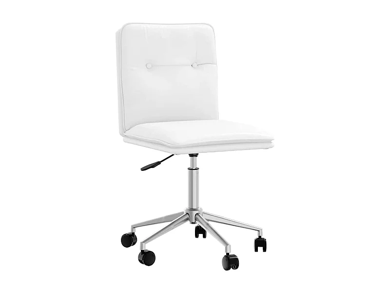 Witte kunstleren eetkamerstoel