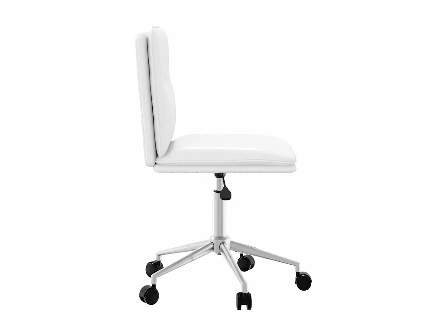 Witte kunstleren eetkamerstoel