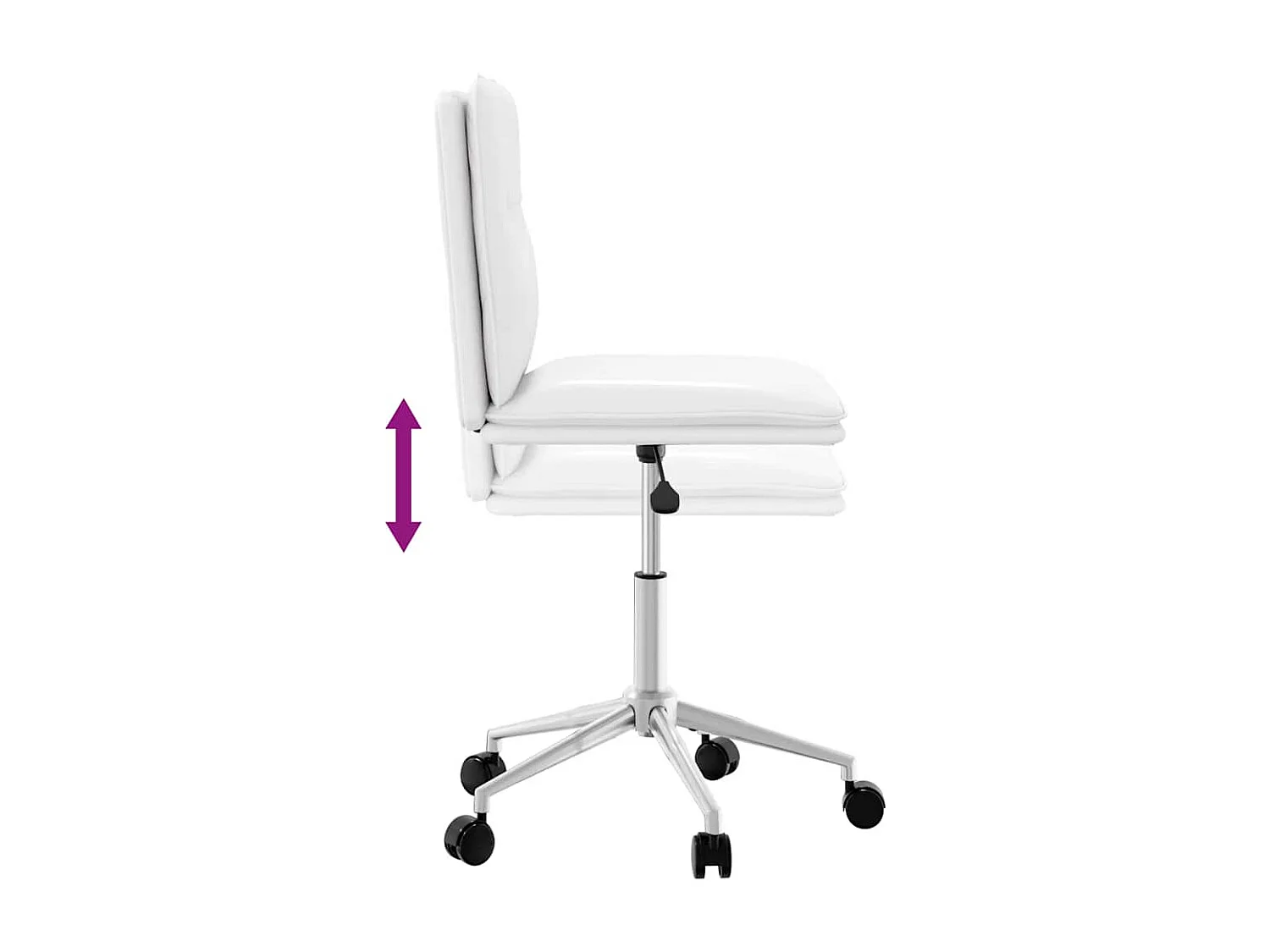 Witte kunstleren eetkamerstoel