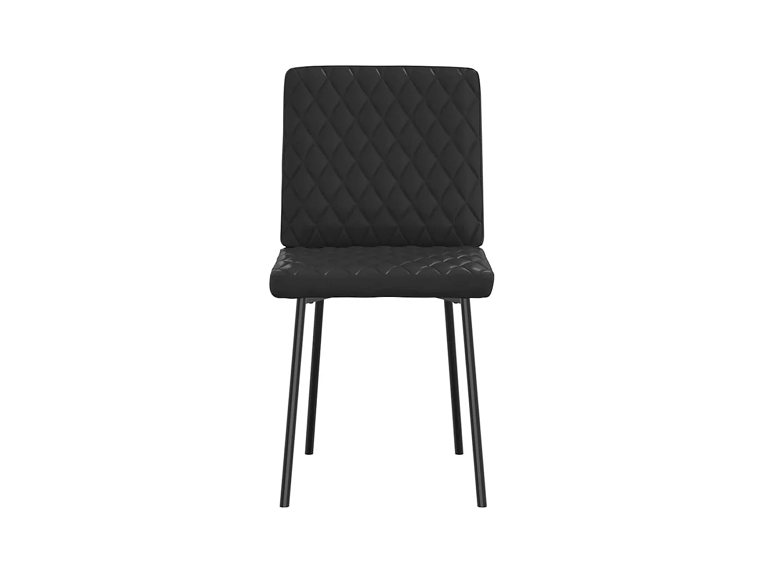 Chaises à manger lot de 4 noir similicuir