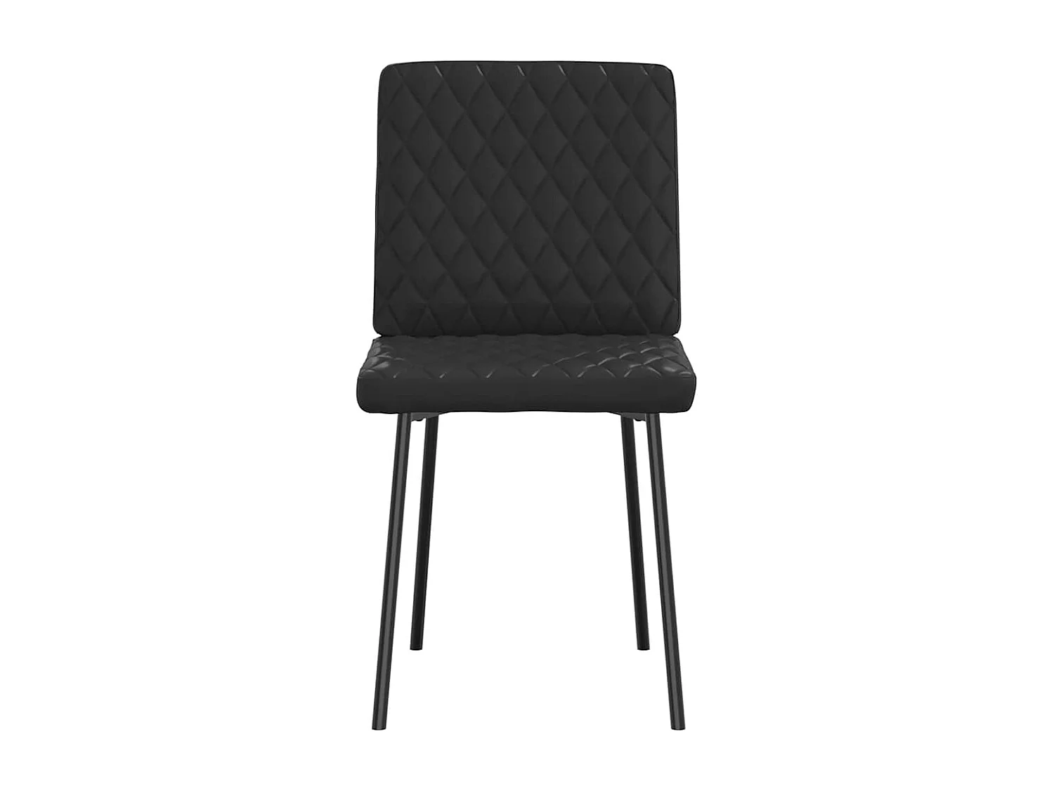 Chaises à manger lot de 4 noir similicuir