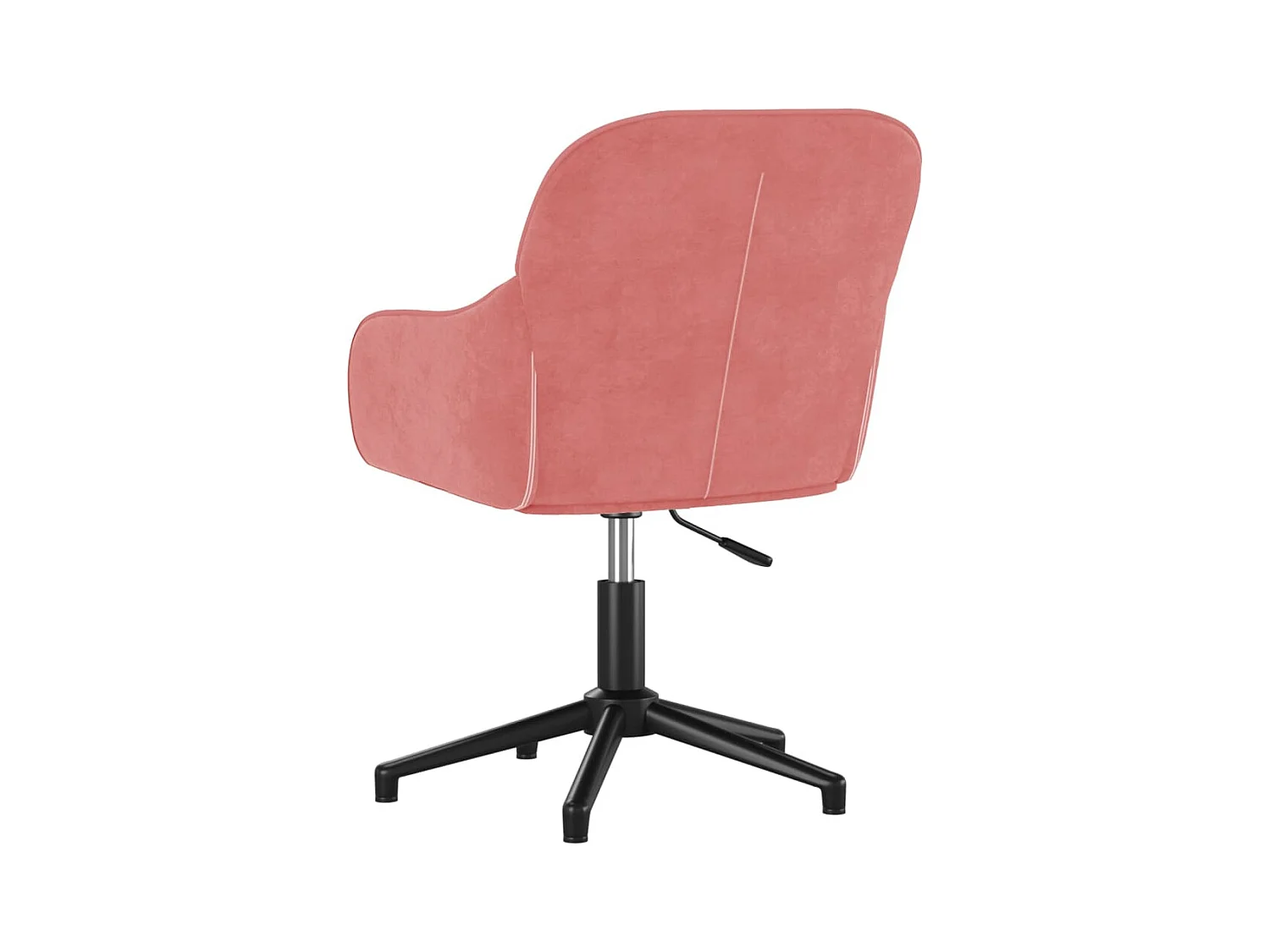 Set van 2 roze fluwelen draaibare eetkamerstoelen