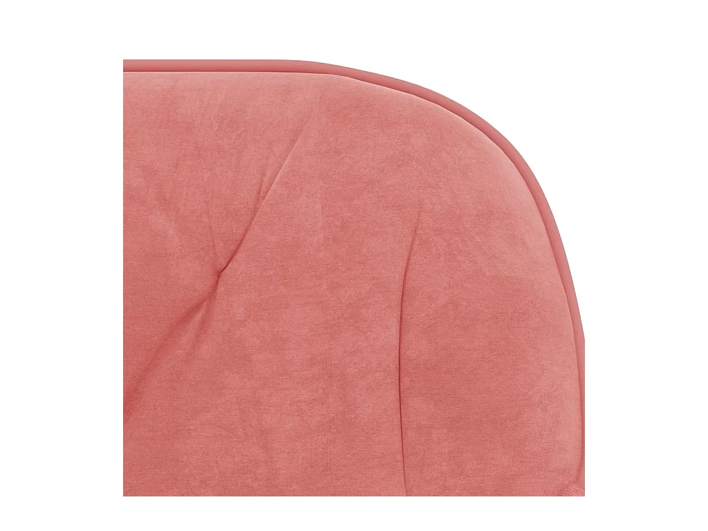 Set van 2 roze fluwelen draaibare eetkamerstoelen