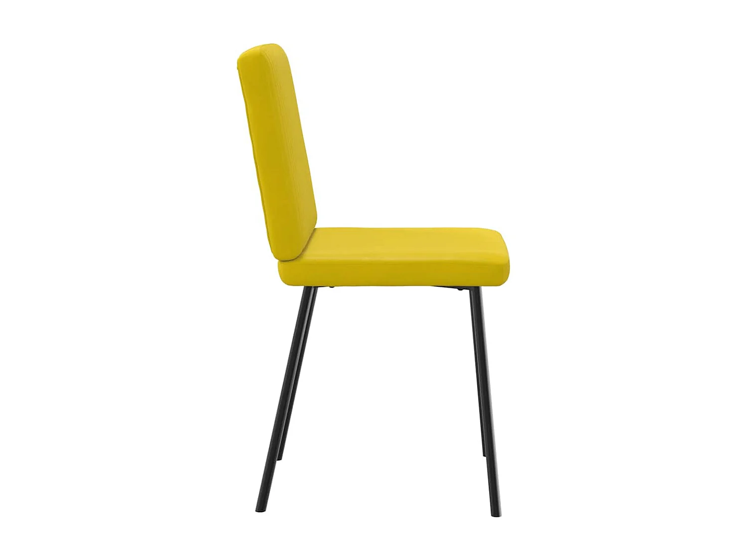 Chaises à manger lot de 2 Jaune Velours