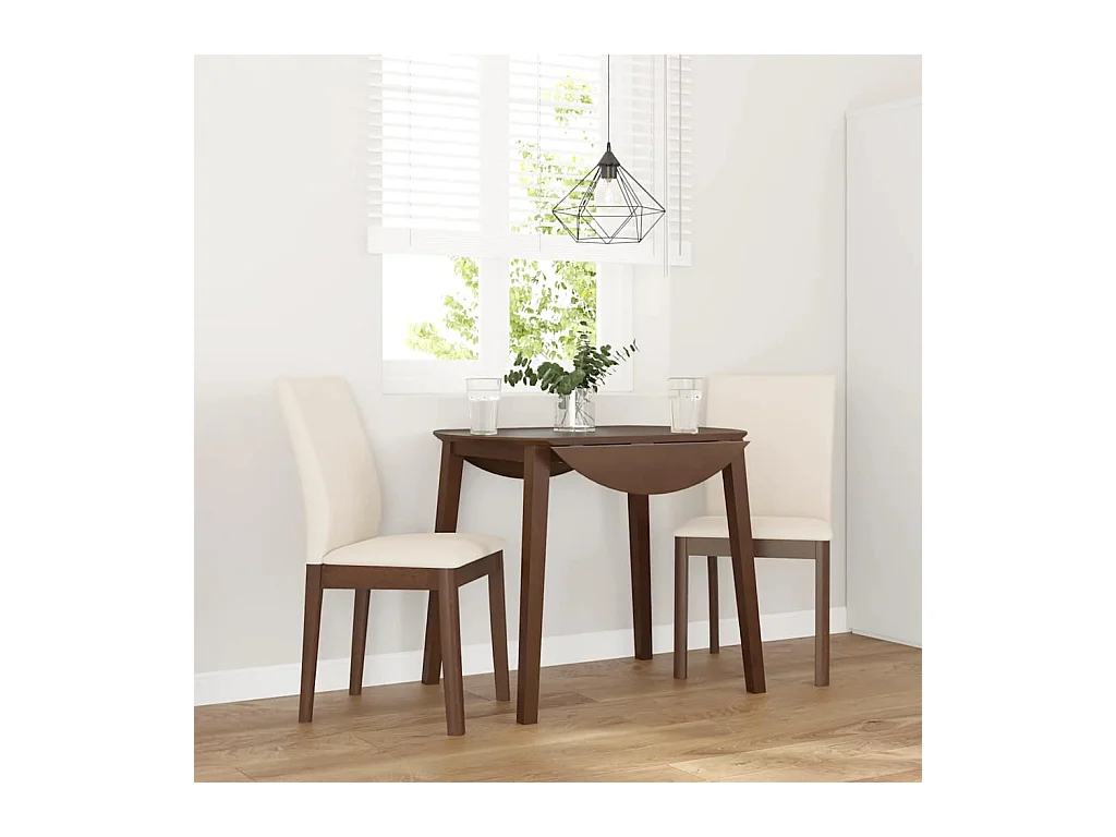 Cuscini per sedie da pranzo 2 pezzi in legno massello marrone e gomma