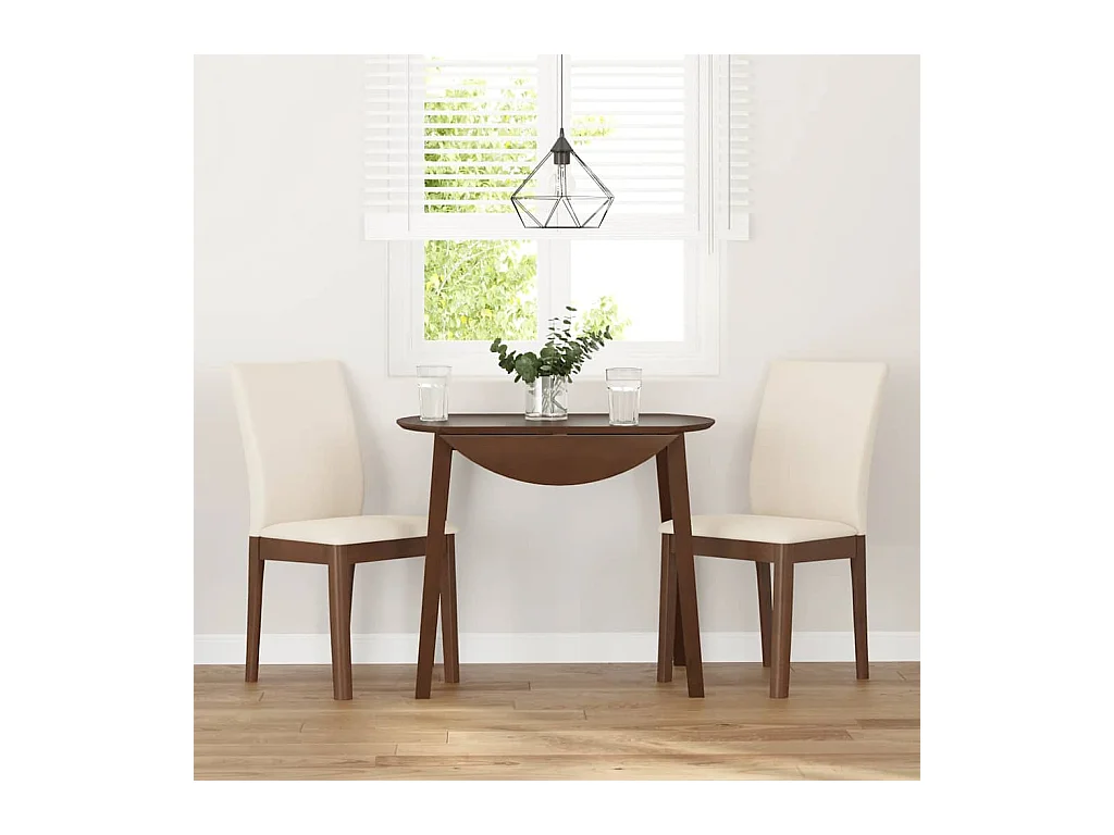 Cuscini per sedie da pranzo 2 pezzi in legno massello marrone e gomma