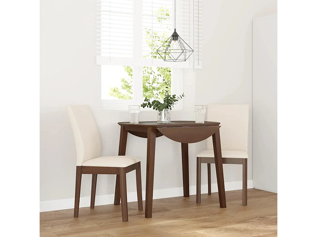 Cojines para sillas de comedor, 2 unidades, madera maciza marrón, caucho