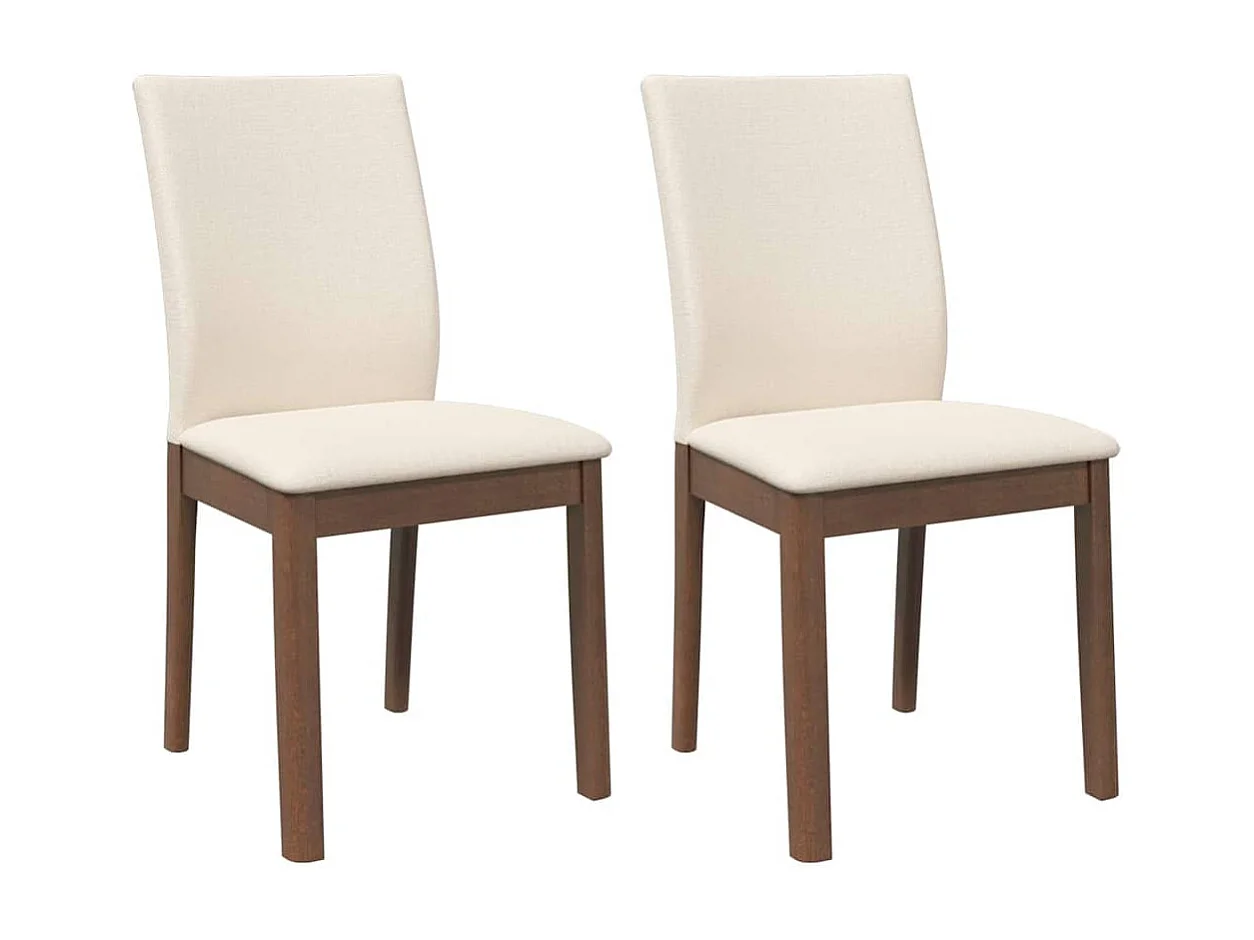 Cojines para sillas de comedor, 2 unidades, madera maciza marrón, caucho