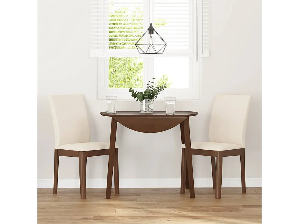 Cojines para sillas de comedor, 2 unidades, madera maciza marrón, caucho