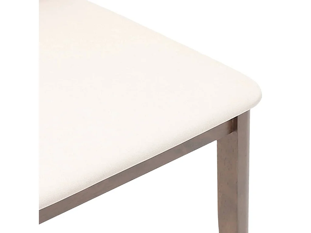 Cojines para sillas de comedor, 2 unidades, madera maciza marrón, caucho