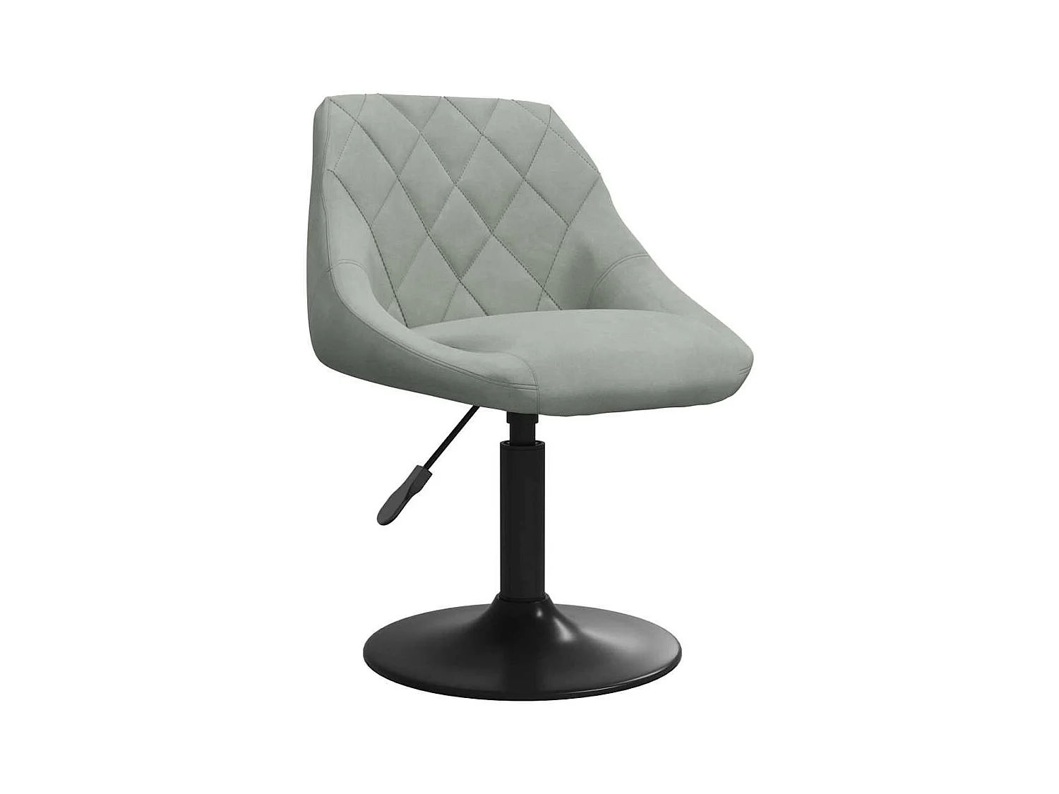 Juego de 2 sillas de comedor giratorias de terciopelo gris claro