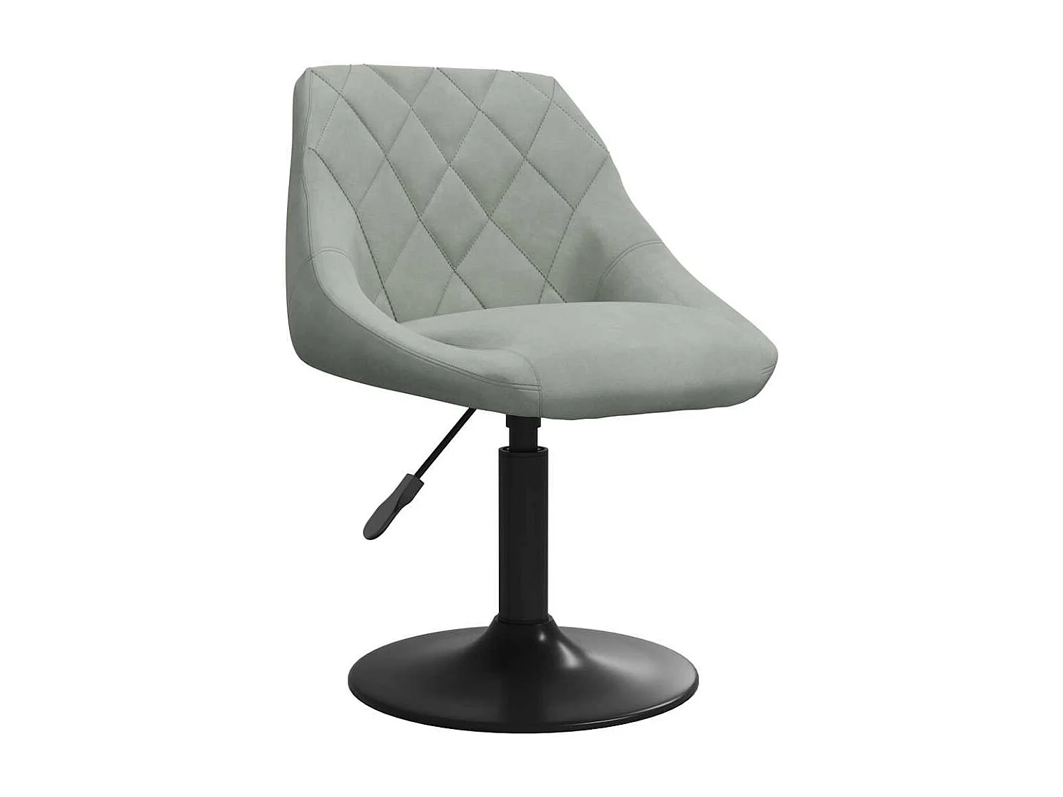 Chaises pivotantes à manger lot de 2 Gris clair Velours