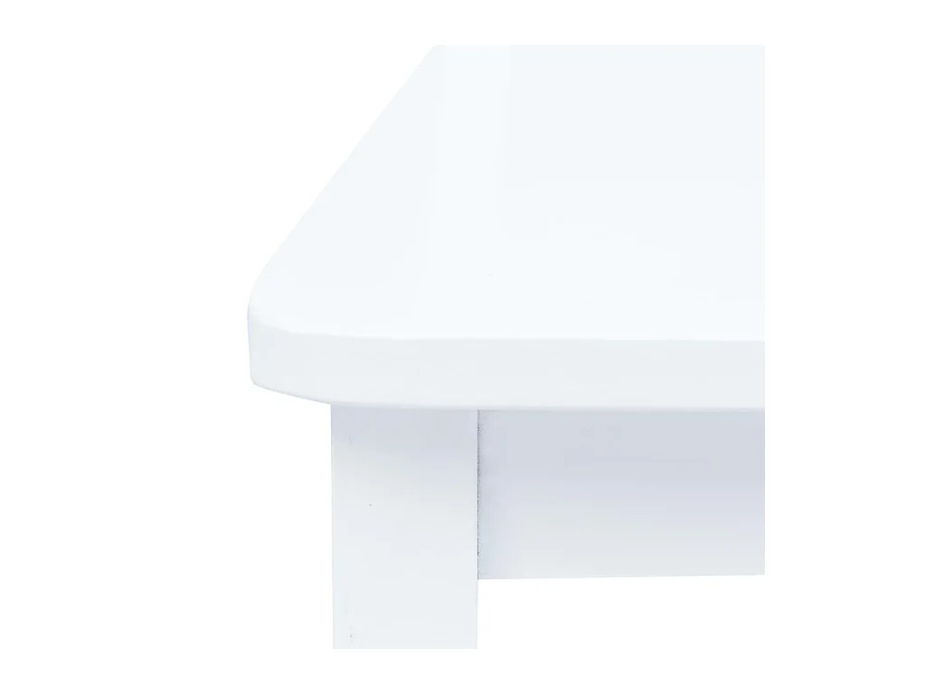 Juego de 4 sillas de comedor de madera maciza de caucho blanca