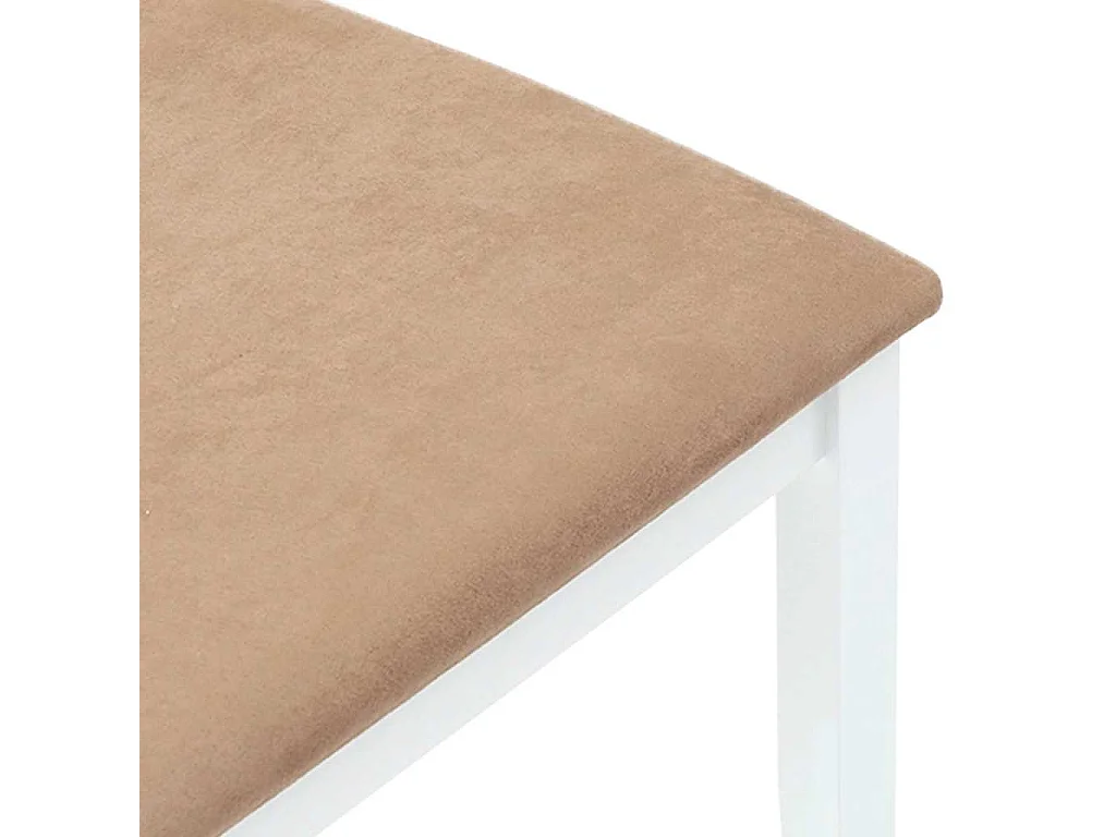 Cuscini per sedie da pranzo 2 pezzi in legno massello bianco e gomma