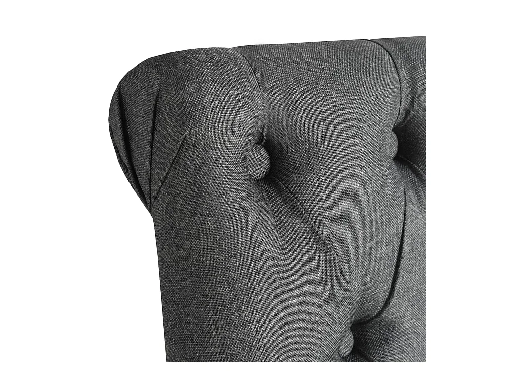 Set di 6 sedie da pranzo in tessuto grigio scuro