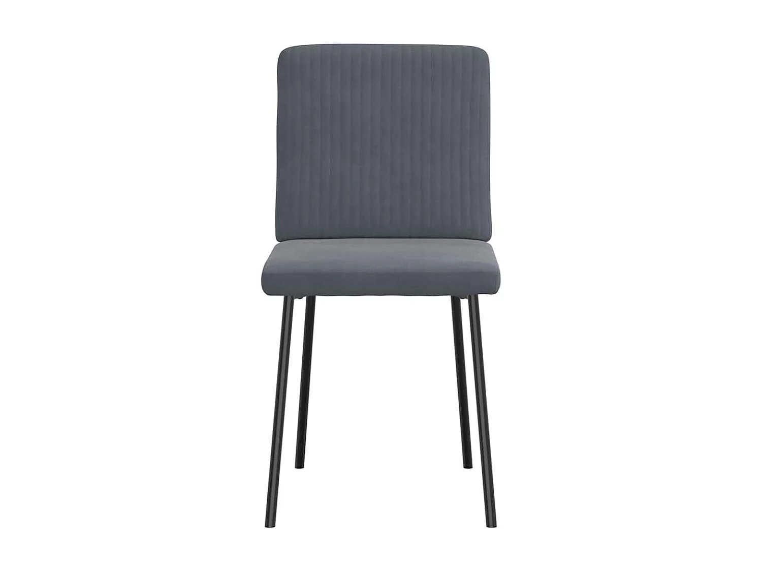 Eetkamerstoelen set van 2 Donkergrijs Fluweel