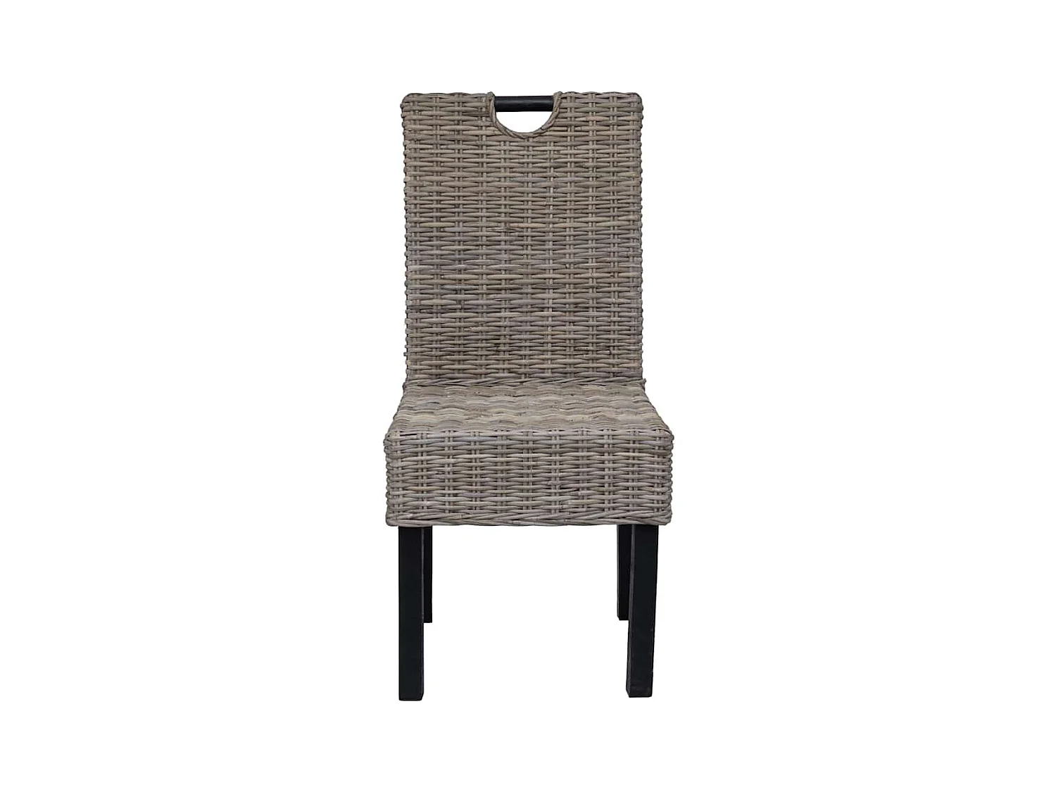 Chaises à manger lot de 2 rotin Kubu bois de manguier