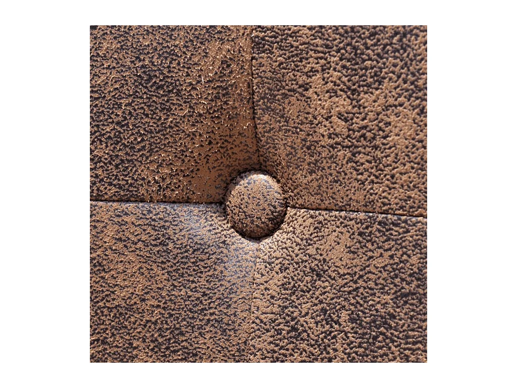 Juego de 6 sillas de comedor de piel sintética marrón