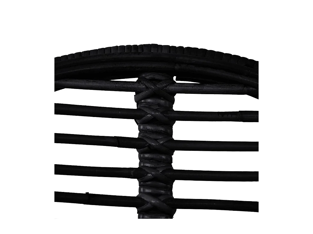 Eetkamerstoelen set van 2 zwart natuurlijk rotan