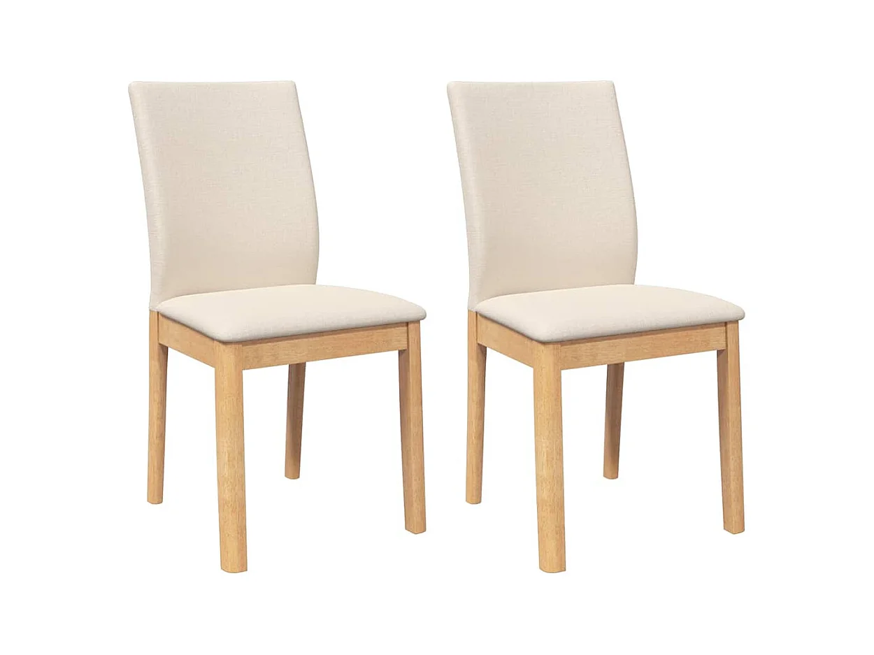 Cuscini per sedie da pranzo 2 pezzi in legno massello e gomma