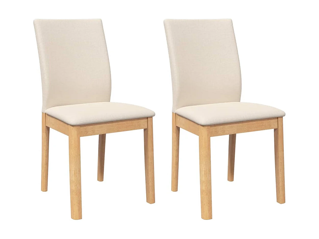 Cojines para sillas de comedor 2 piezas madera maciza caucho