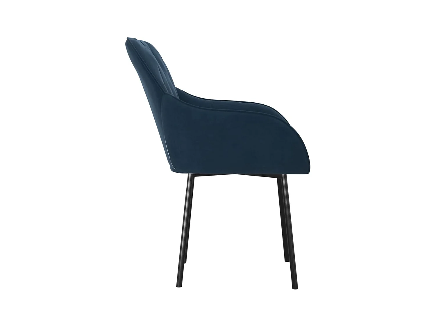 Chaises à manger lot de 2 Bleu Velours