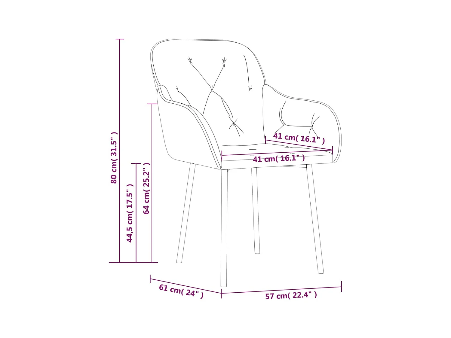 Chaises à manger lot de 2 Bleu Velours