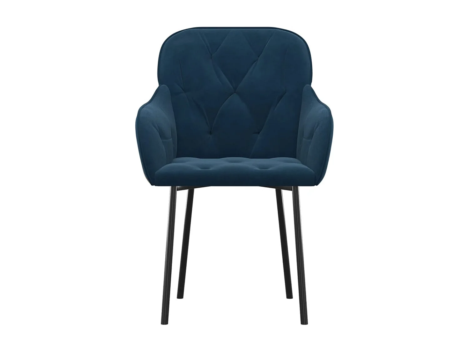 Esszimmerstühle 2er-Set Blauer Samt