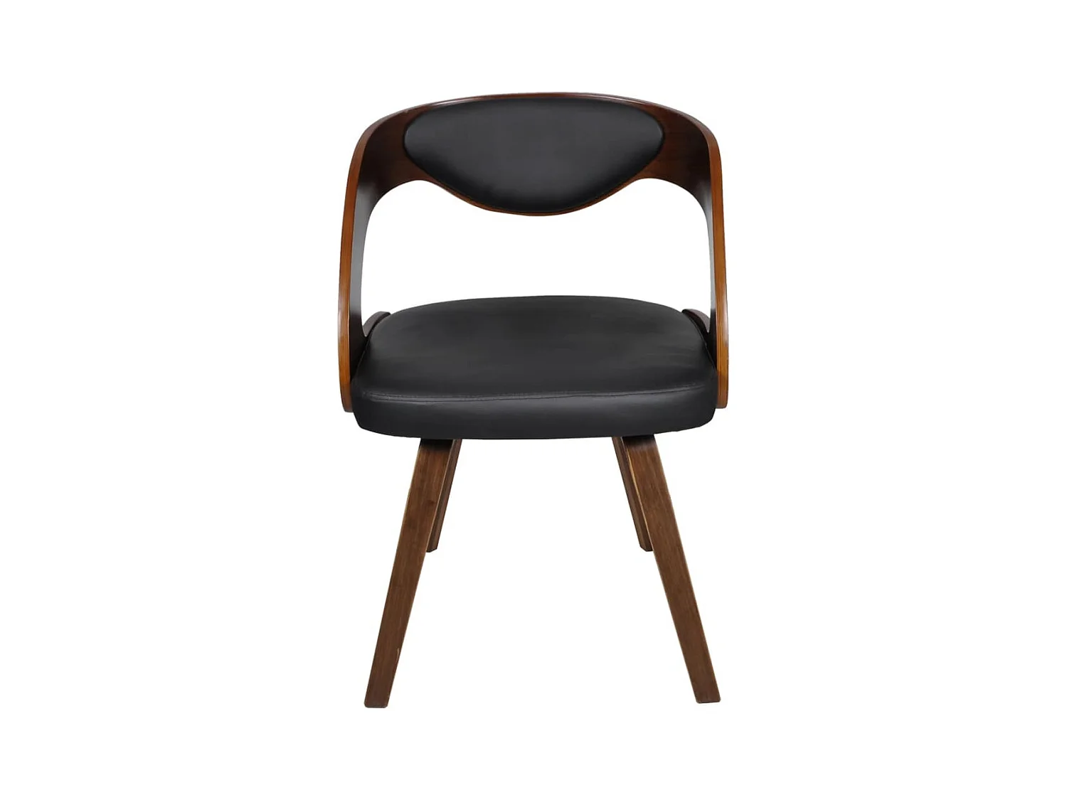 Set di 6 sedie da pranzo in similpelle marrone