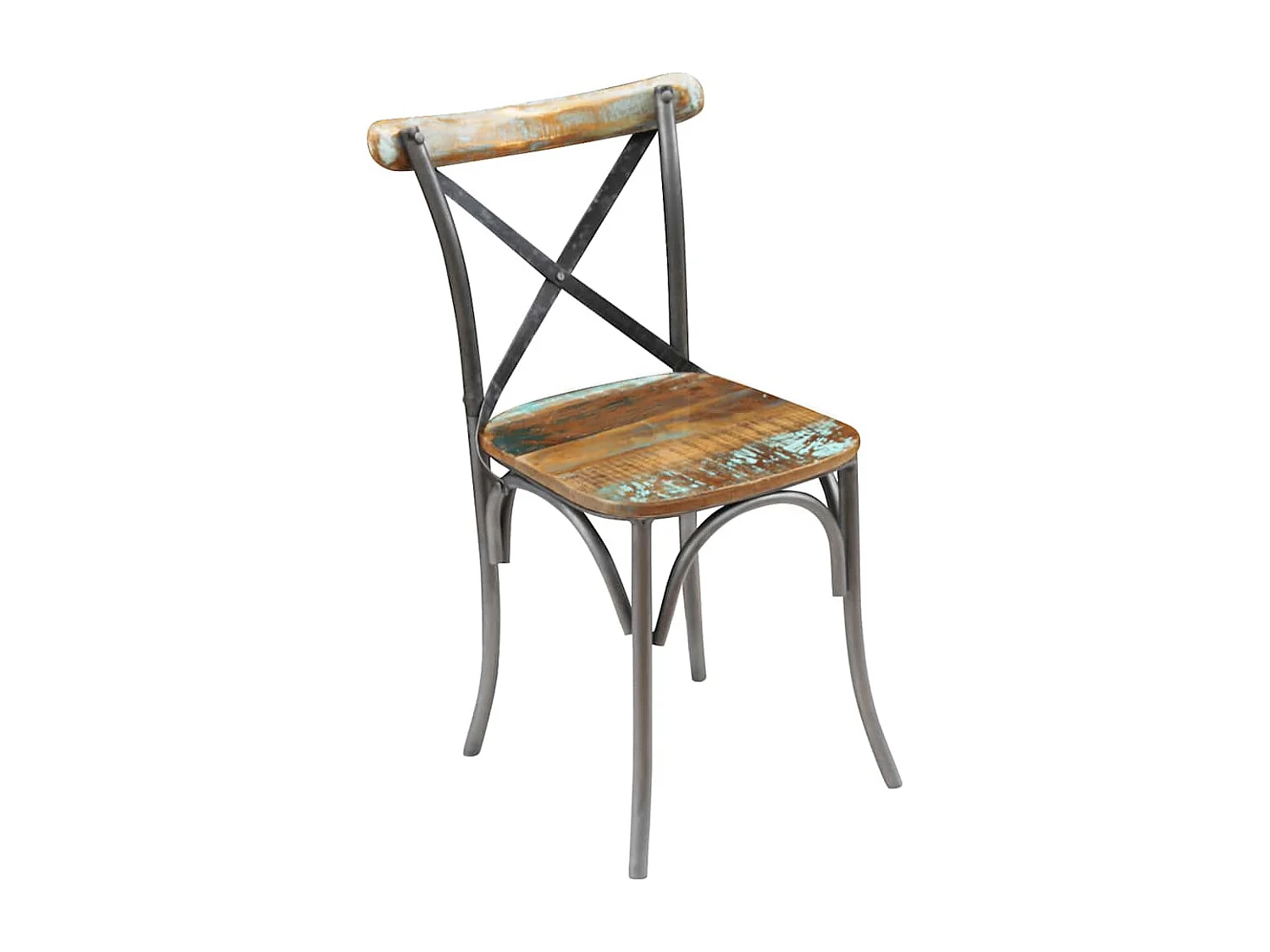 Chaises à manger lot de 6 bois de récupération massif