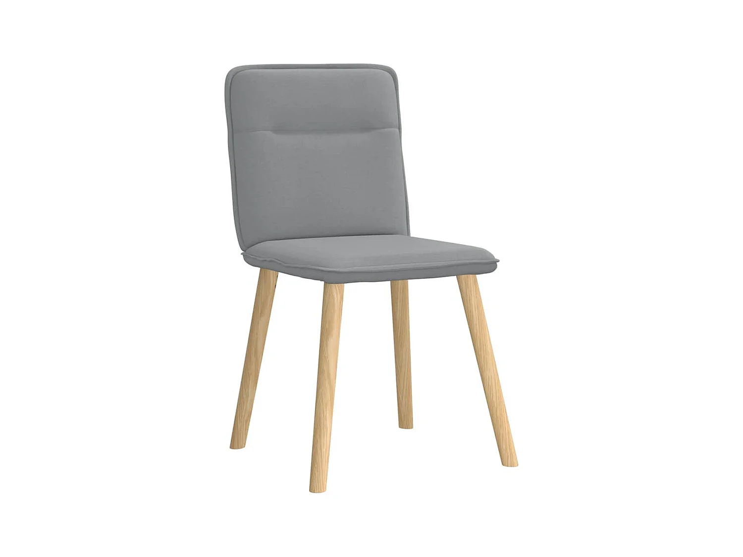 Eetkamerstoelen set van 4 lichtgrijze stof