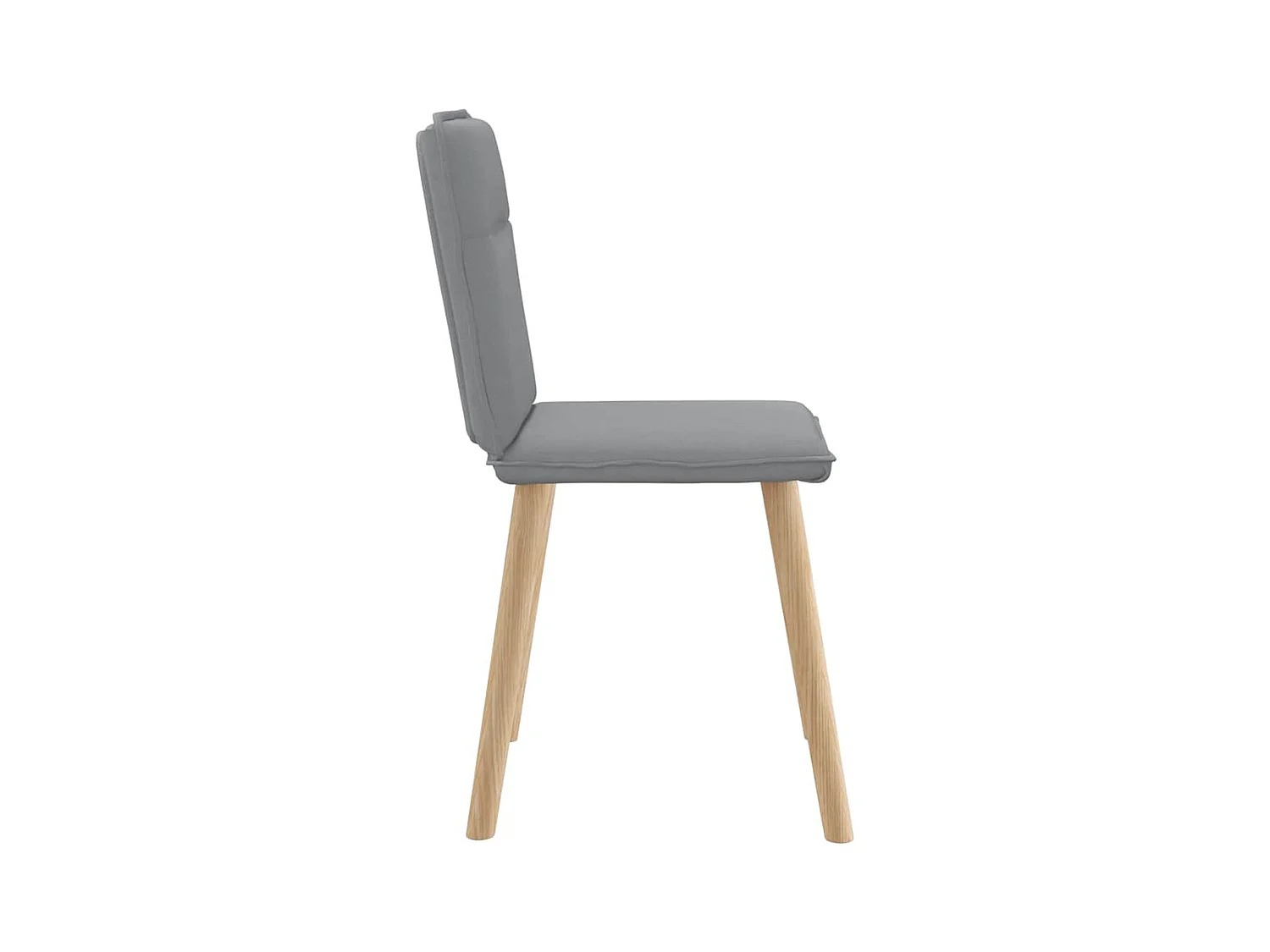 Eetkamerstoelen set van 4 lichtgrijze stof