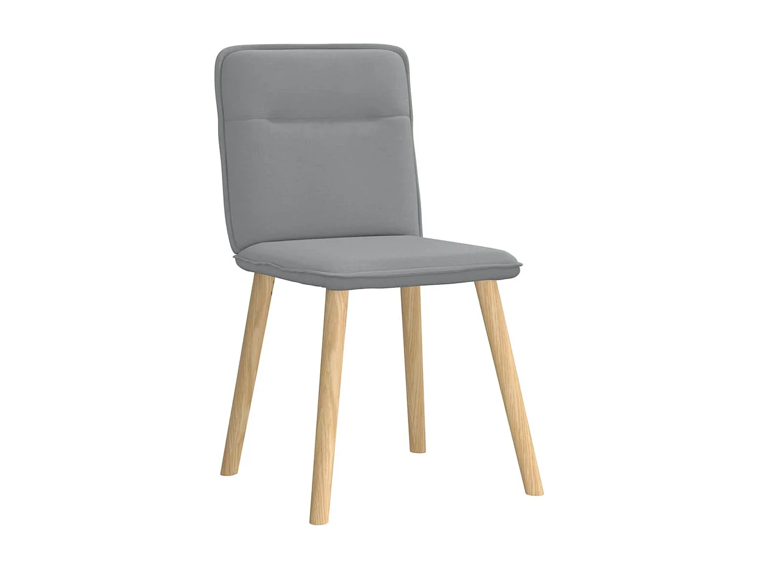 Set di 4 sedie da pranzo in tessuto grigio chiaro