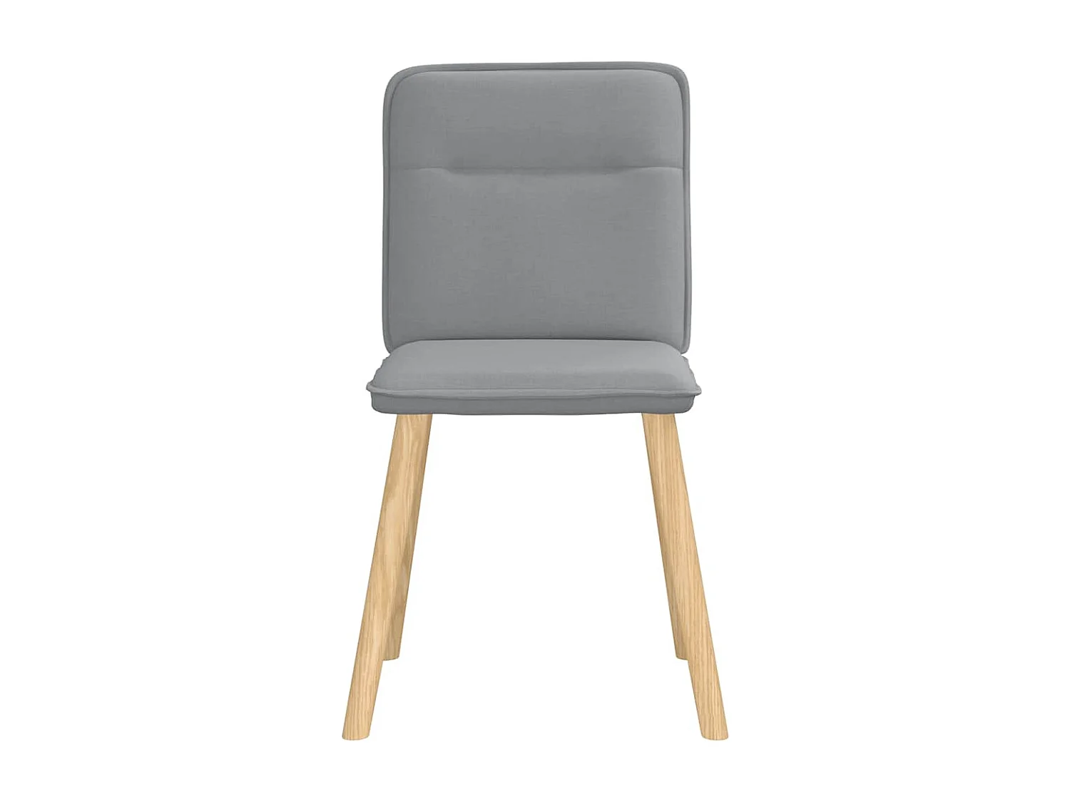 Set di 4 sedie da pranzo in tessuto grigio chiaro