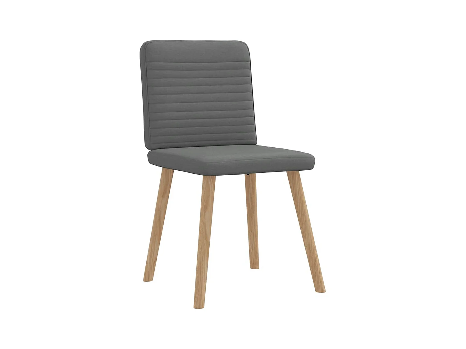 Eetkamerstoelen set van 4 donkergrijze stof