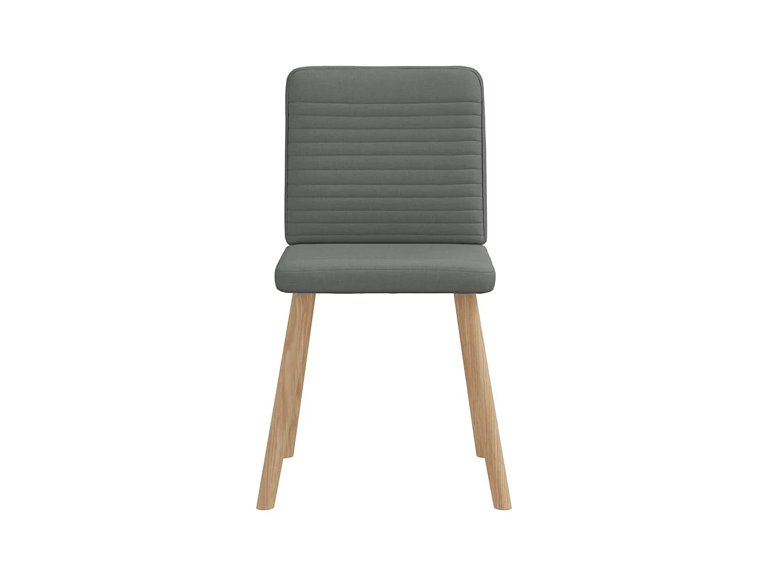 Eetkamerstoelen set van 4 donkergrijze stof