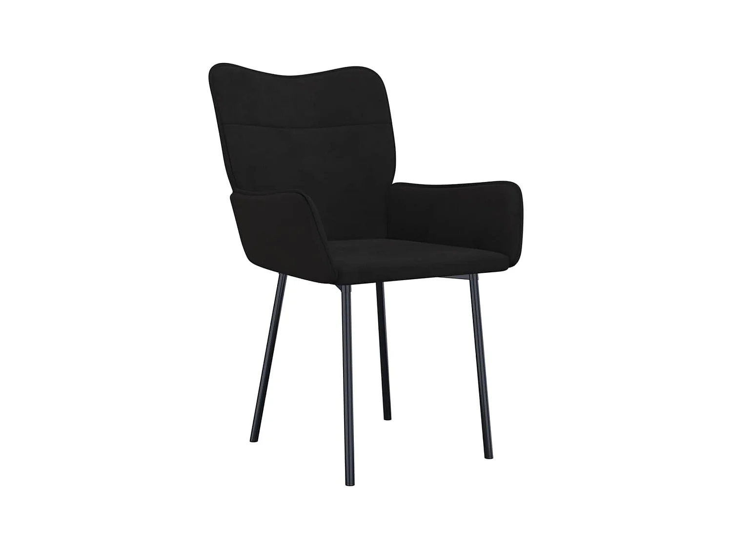 Eetkamerstoelen set van 2 Zwart Fluweel