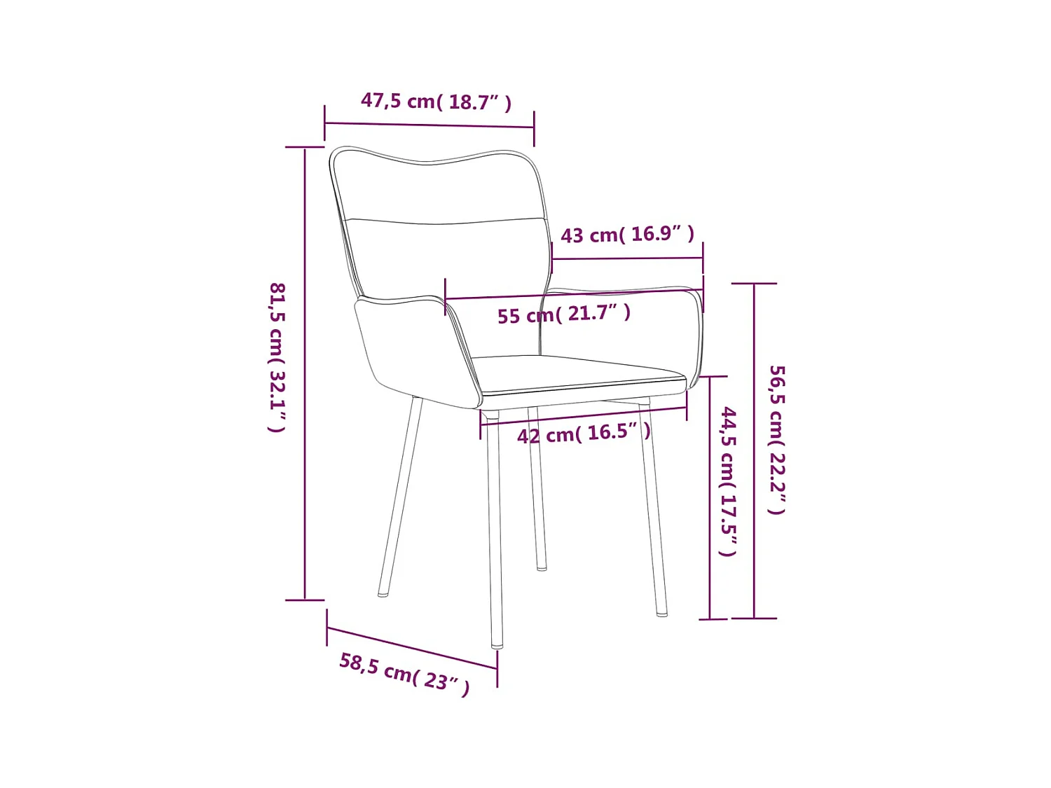 Eetkamerstoelen set van 2 Zwart Fluweel