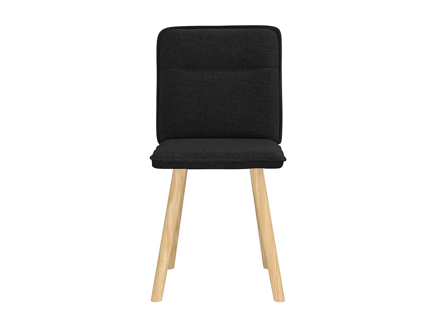 Juego de 2 sillas de comedor de tela negra