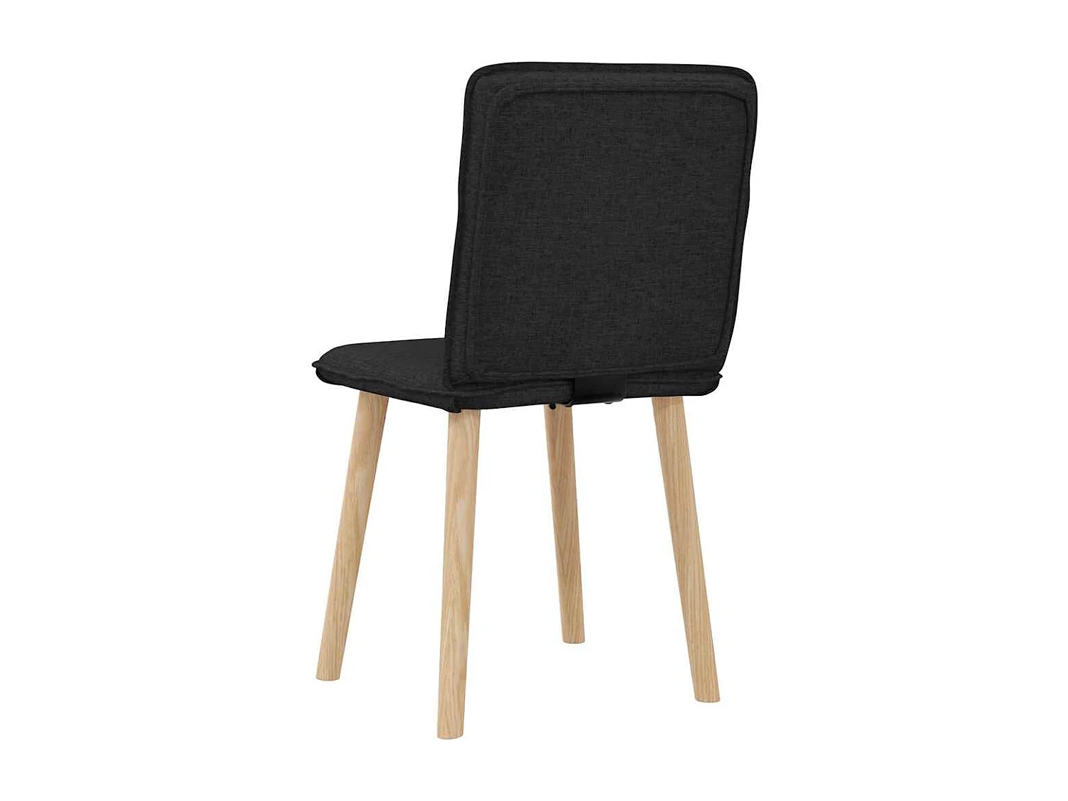 Juego de 2 sillas de comedor de tela negra