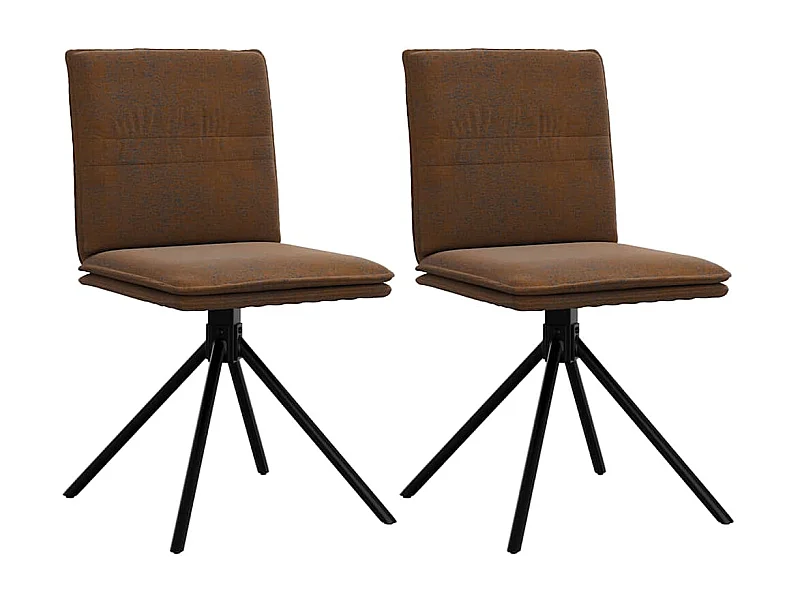 Bruine imitatiesuède eetkamerstoel