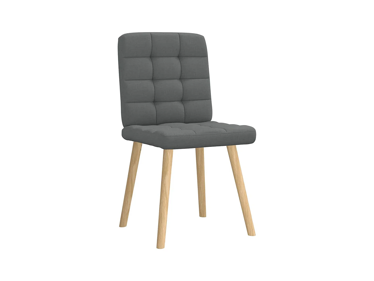 Eetkamerstoelen set van 4 donkergrijze stof