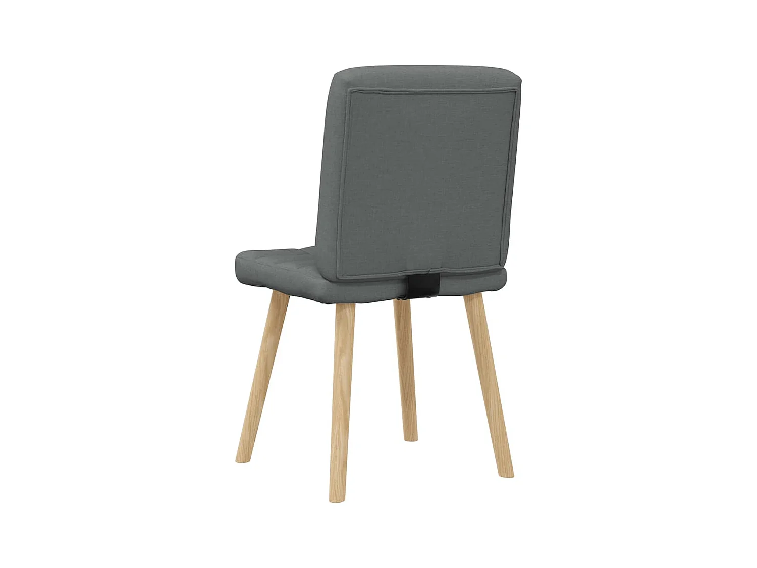 Eetkamerstoelen set van 4 donkergrijze stof