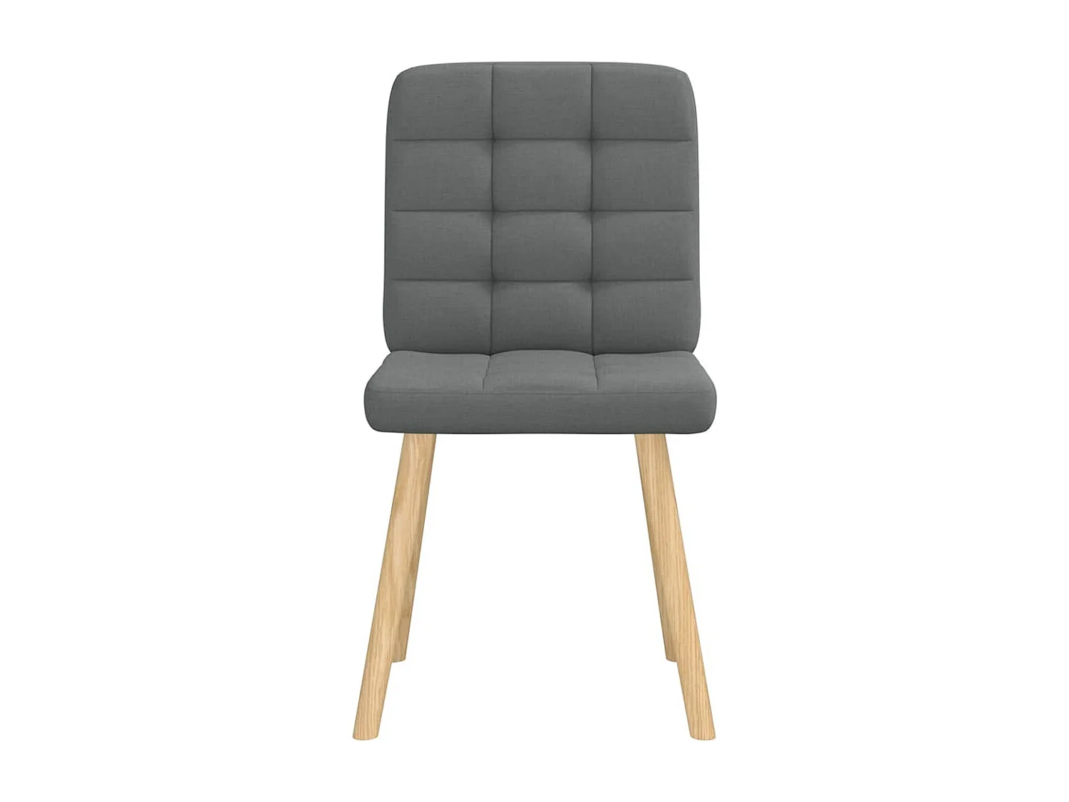 Chaises à manger lot de 4 gris foncé tissu