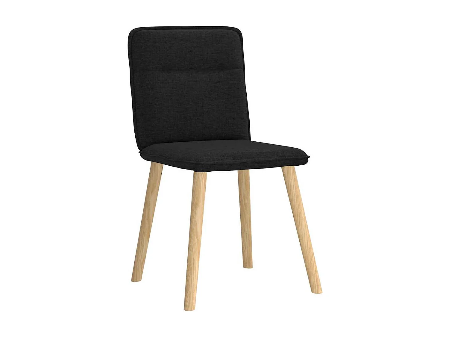 Set di 6 sedie da pranzo in tessuto nero