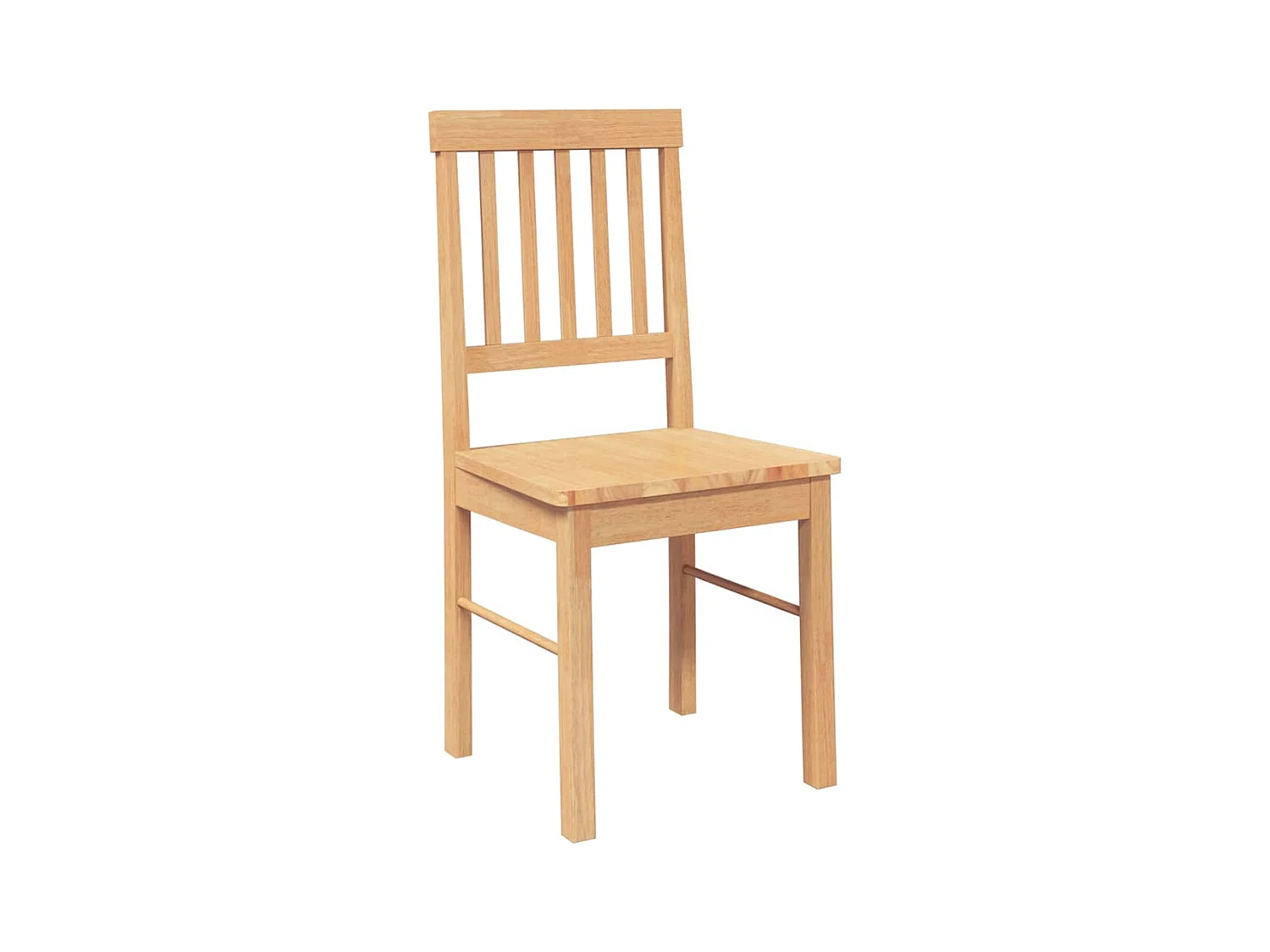 Chaises à manger 2 pcs bois massif caoutchouc