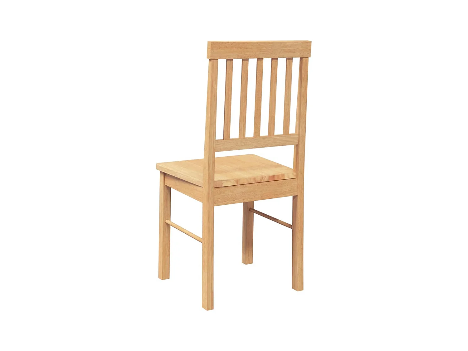 Chaises à manger 2 pcs bois massif caoutchouc