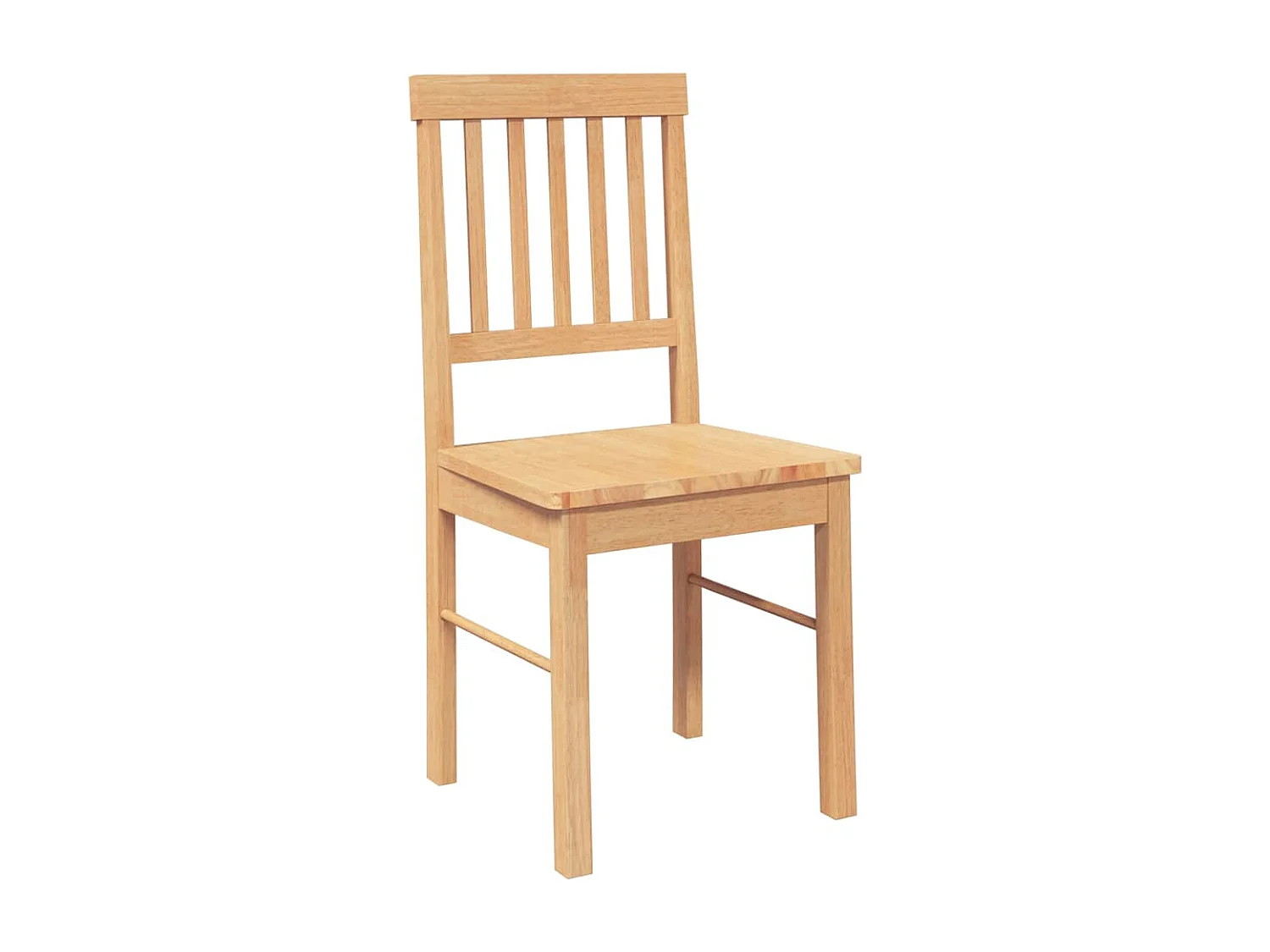 Chaises à manger 2 pcs bois massif caoutchouc