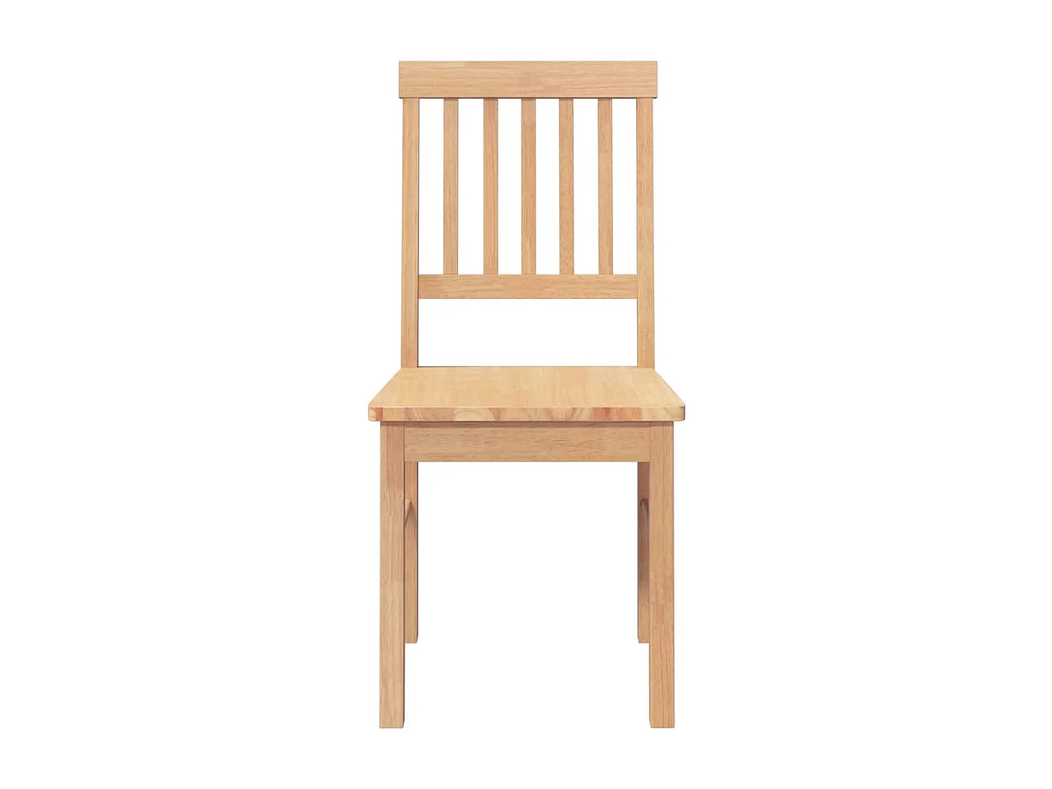 Chaises à manger 2 pcs bois massif caoutchouc