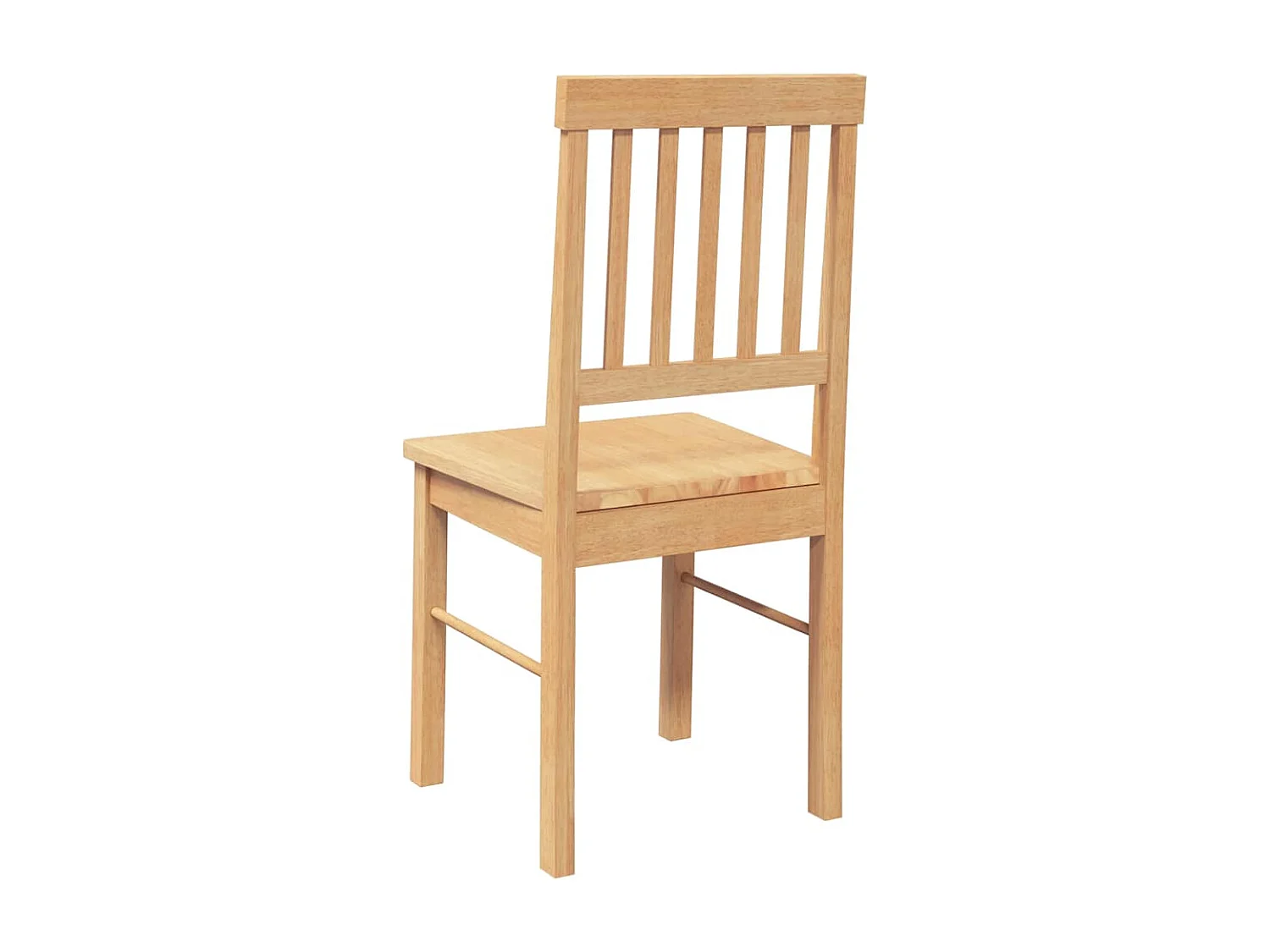 Chaises à manger 2 pcs bois massif caoutchouc